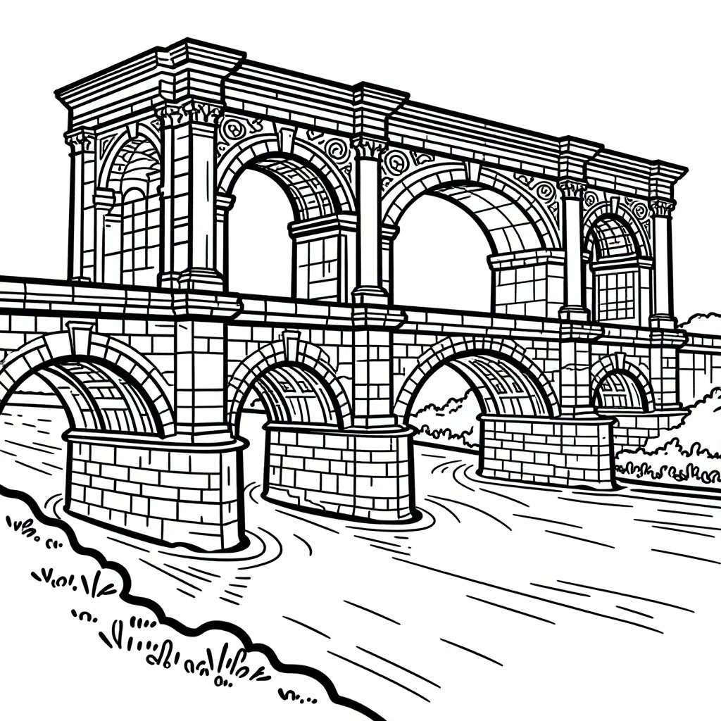 Roman Hypocaust - free printable coloring page
