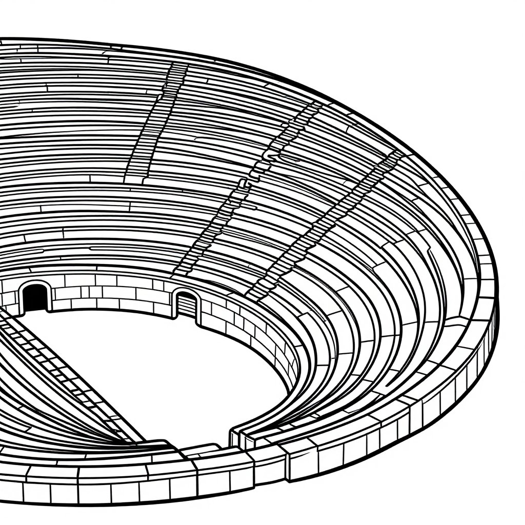 Roman Bath - free printable coloring page