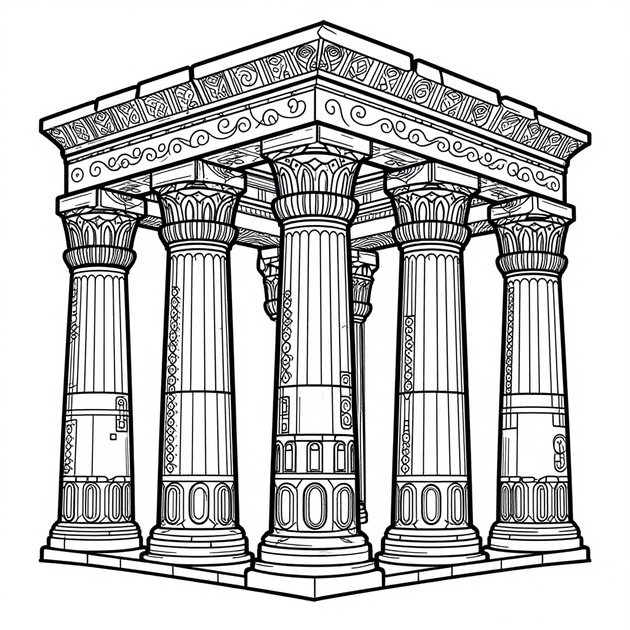 Roman Road - Free printable coloring page