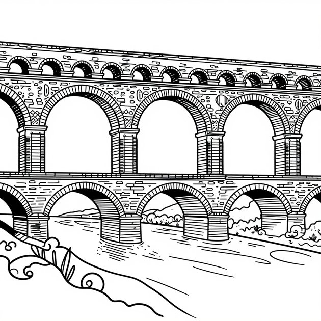 Colosseum Interior - Free printable coloring page