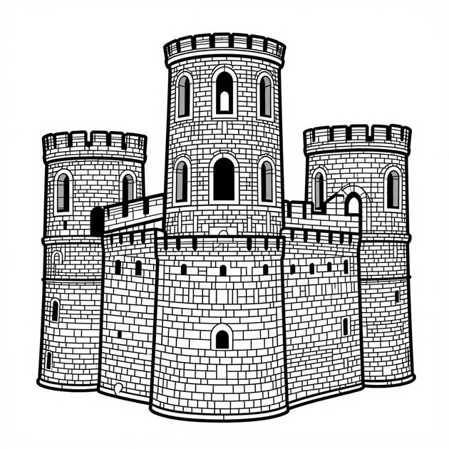 Pont du Gard - Free printable coloring page