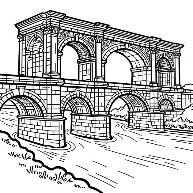 Roman Hypocaust - Free printable coloring page