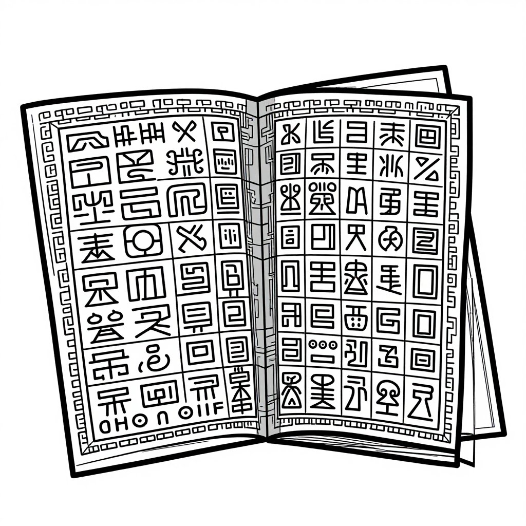 Mayan Codex - free printable coloring page