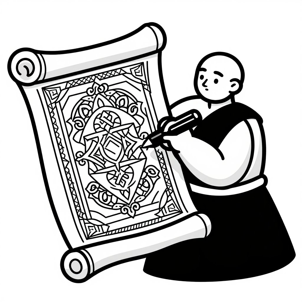 Scroll Translation - free printable coloring page
