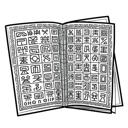 Mayan Codex - Free printable coloring page
