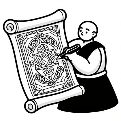 Scroll Translation - Free printable coloring page