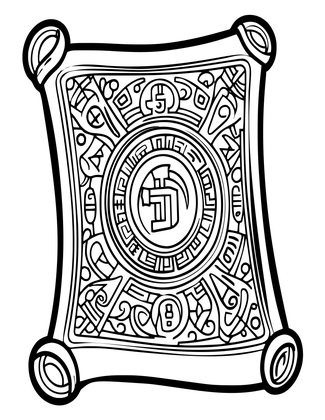 Prophetic Scroll - Free printable coloring page