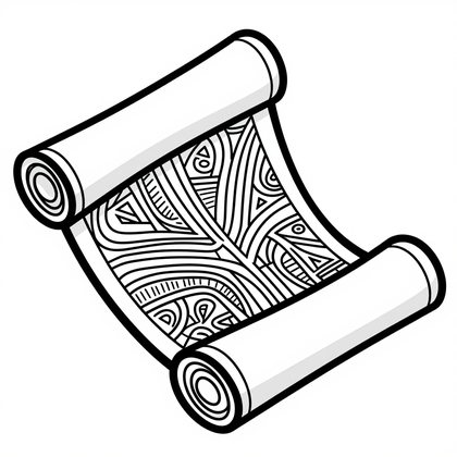 Scroll Fragment - Free printable coloring page