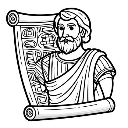 Greek Scroll - Free printable coloring page