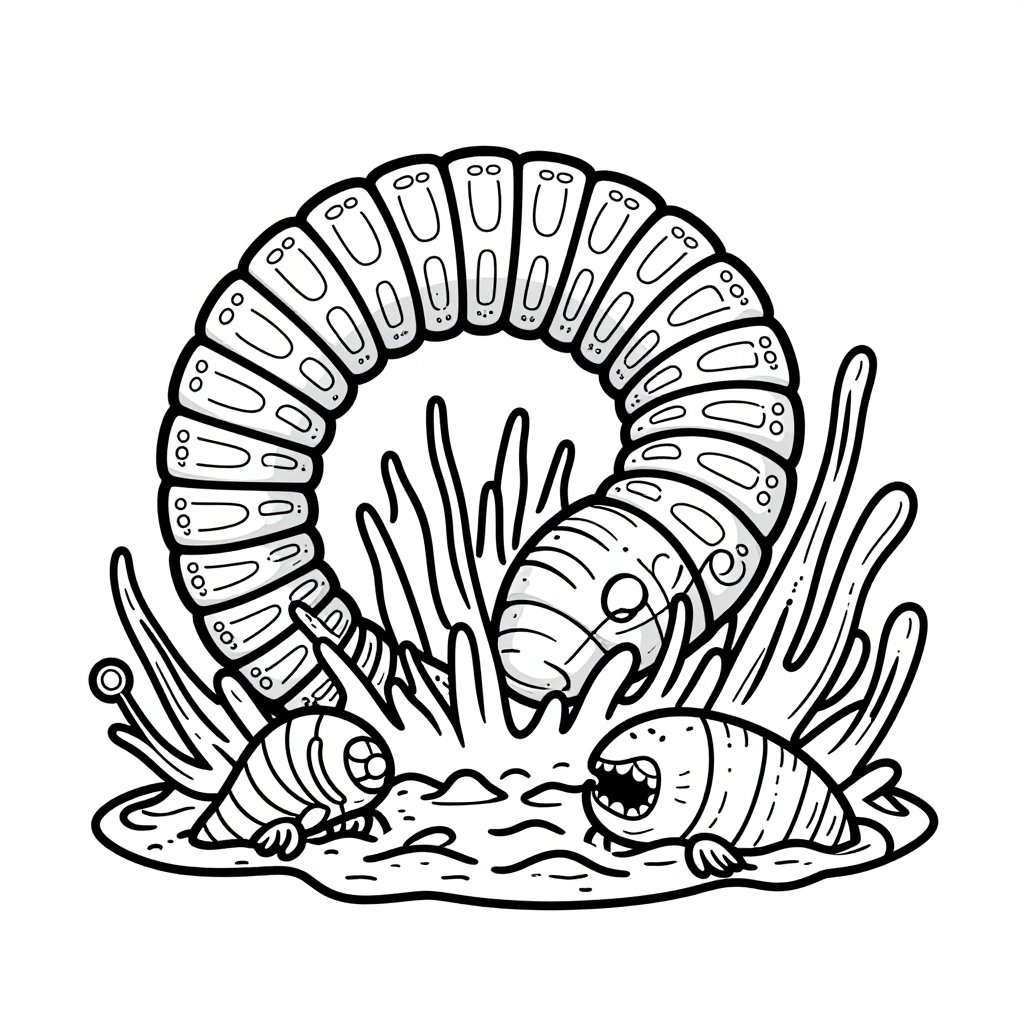 Midnight Zone Scene - free printable coloring page