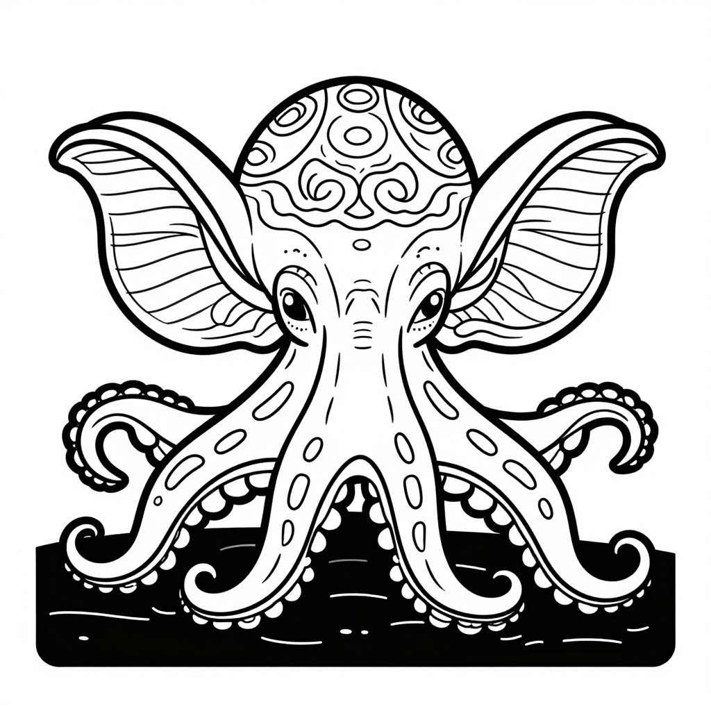 Frilled Shark - free printable coloring page