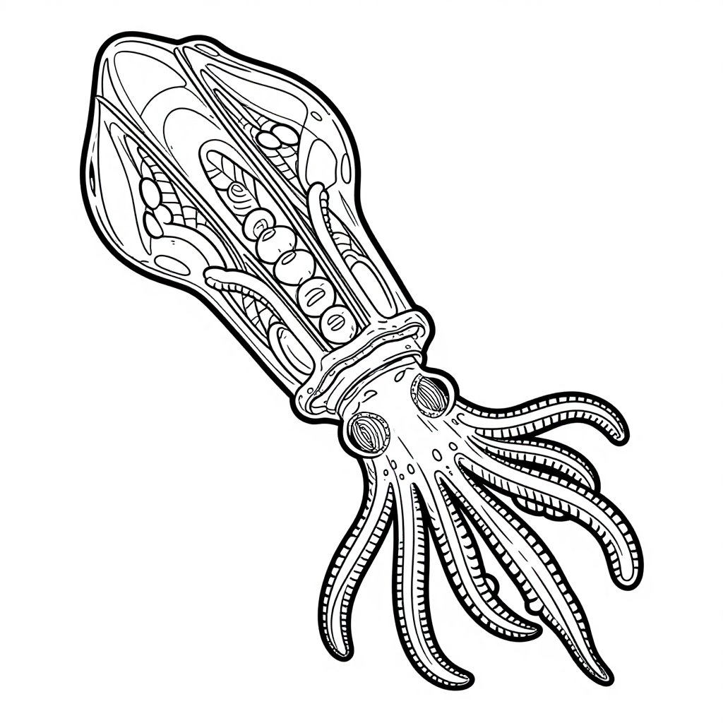 Grenadier Fish - free printable coloring page