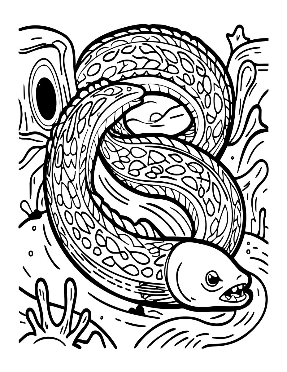 Cusk Eel - free printable coloring page