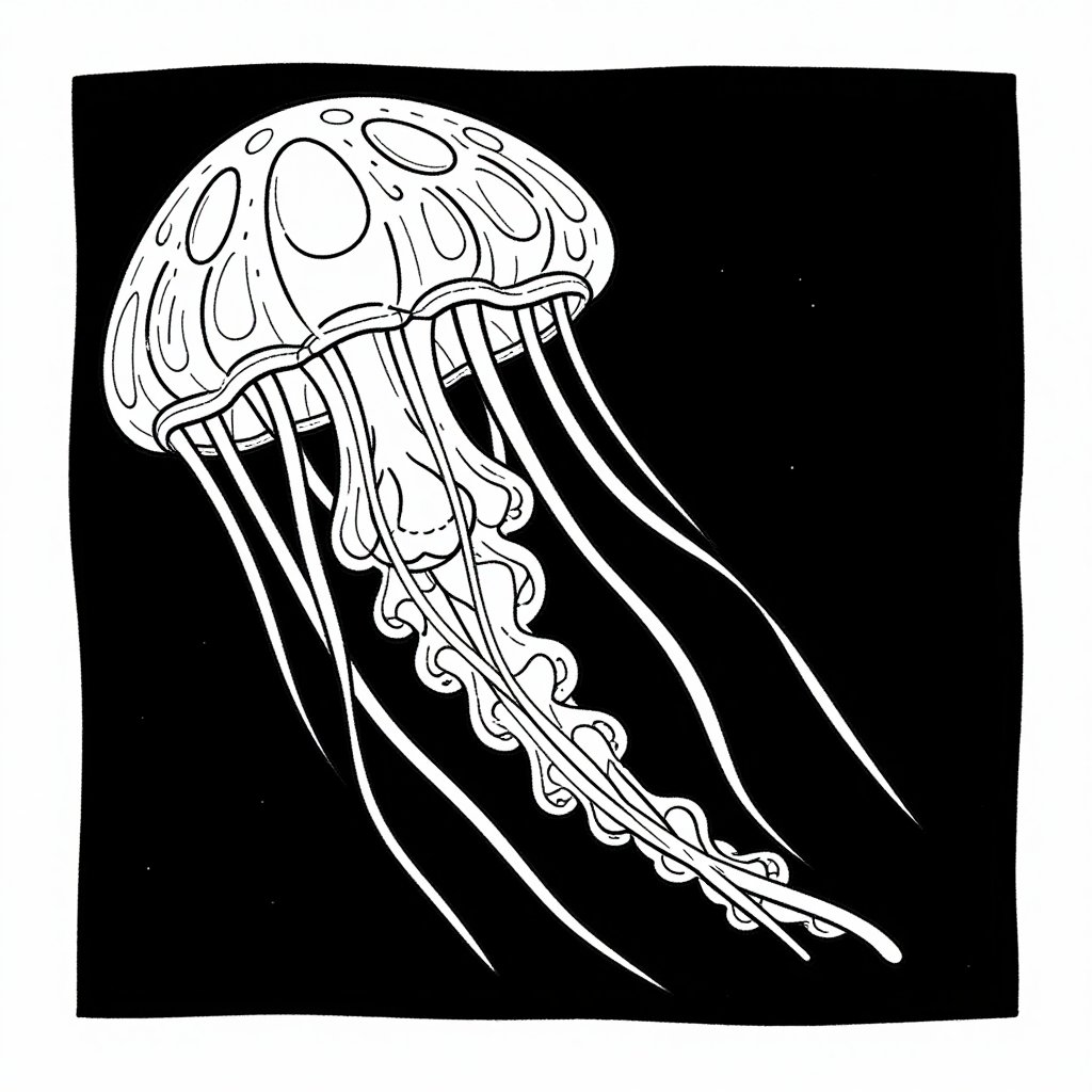 Vampire Squid - free printable coloring page