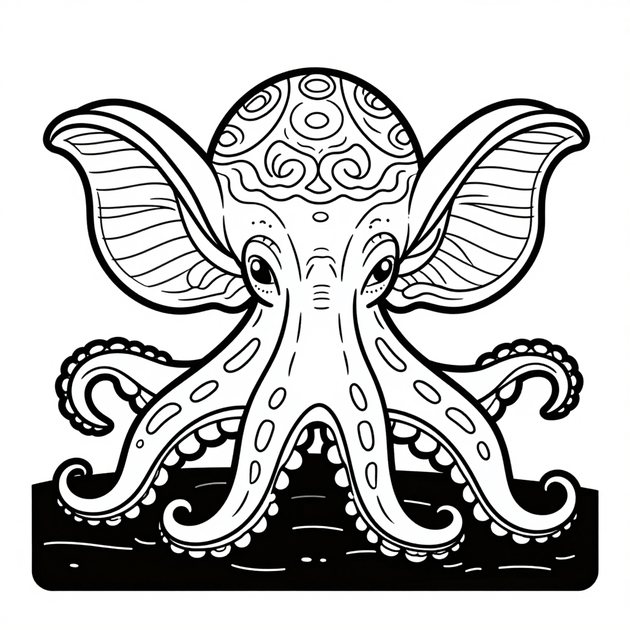 Frilled Shark - Free printable coloring page