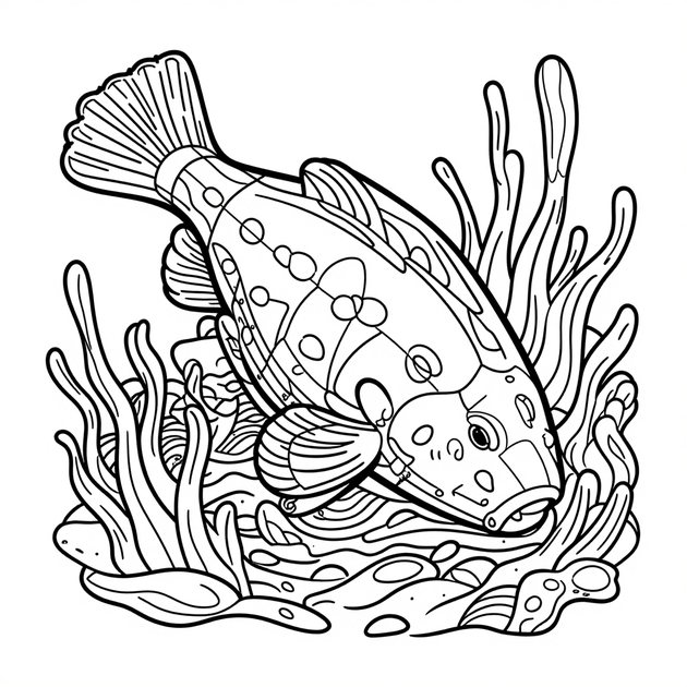 Anglerfish Pair - Free printable coloring page