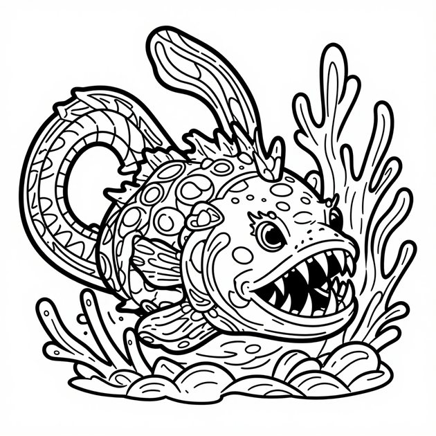 Bioluminescent Swarm - Free printable coloring page