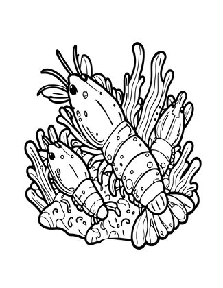 Deep Sea Shrimp - Free printable coloring page
