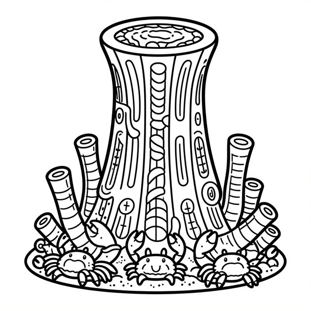 Giant Squid - Free printable coloring page