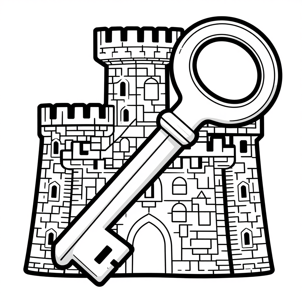 Antique Keys coloring pages collection - 30 free printable pages