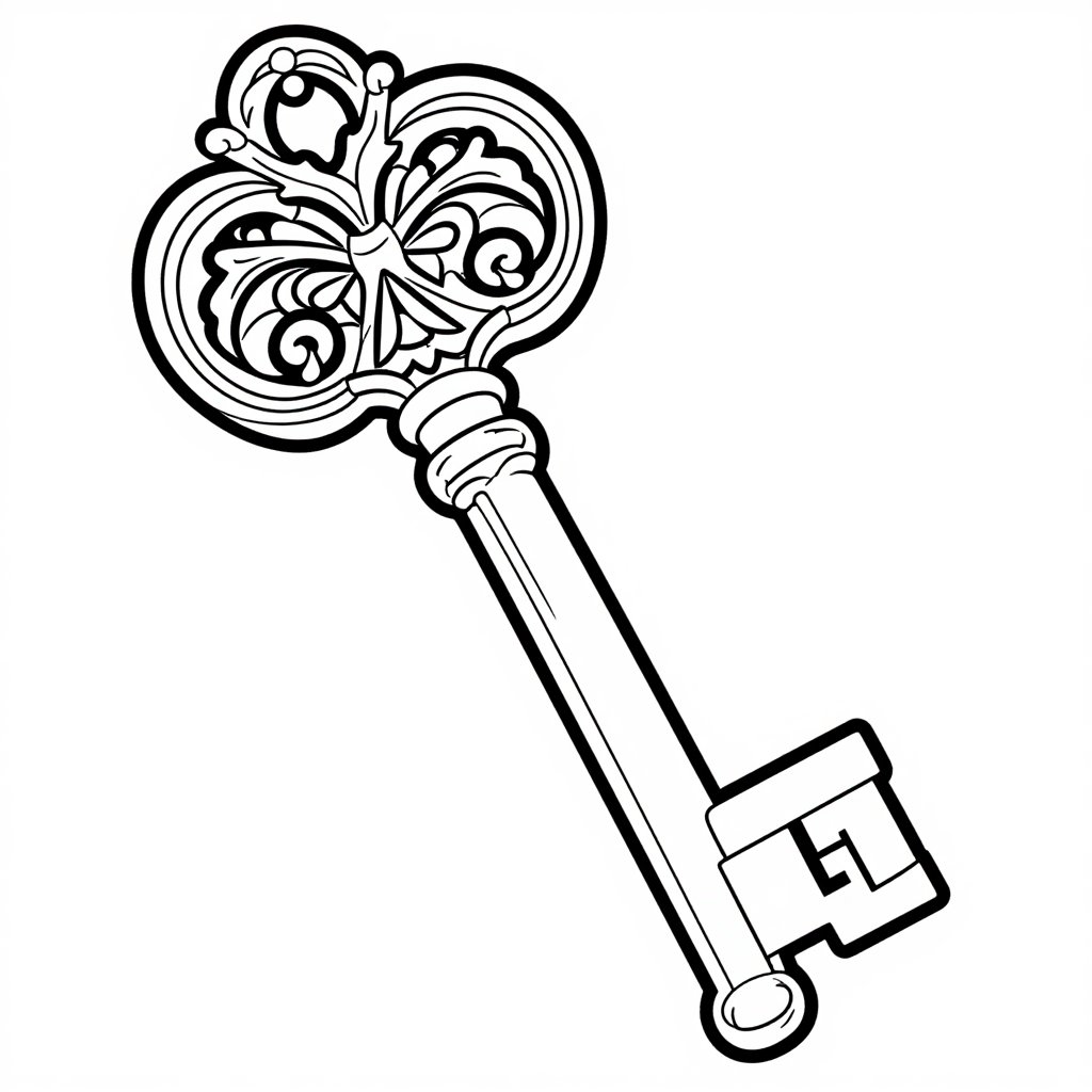 Skeleton Key - free printable coloring page