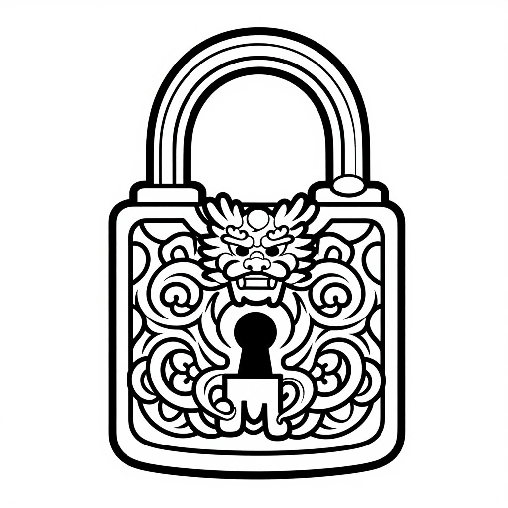 Miniature Key - free printable coloring page