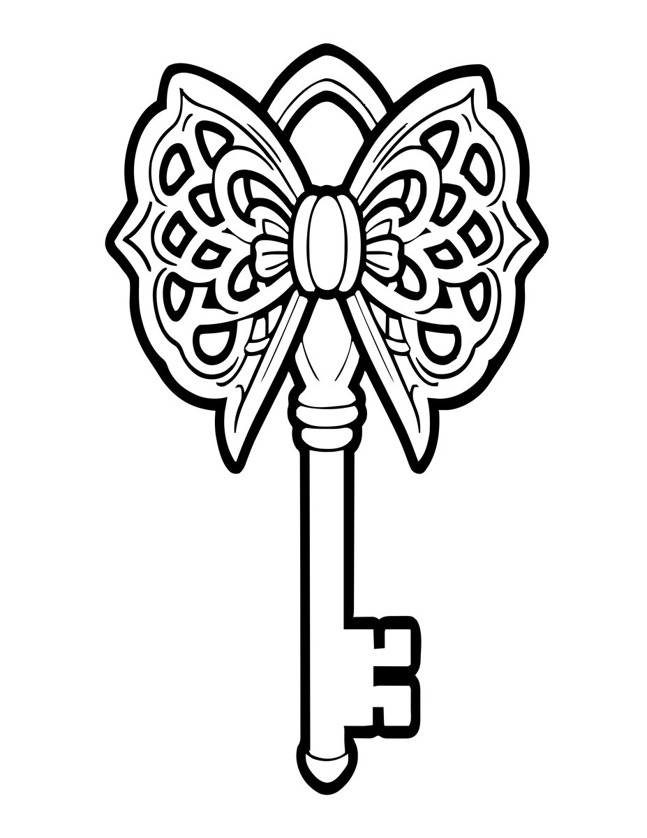 Cabinet Key - free printable coloring page