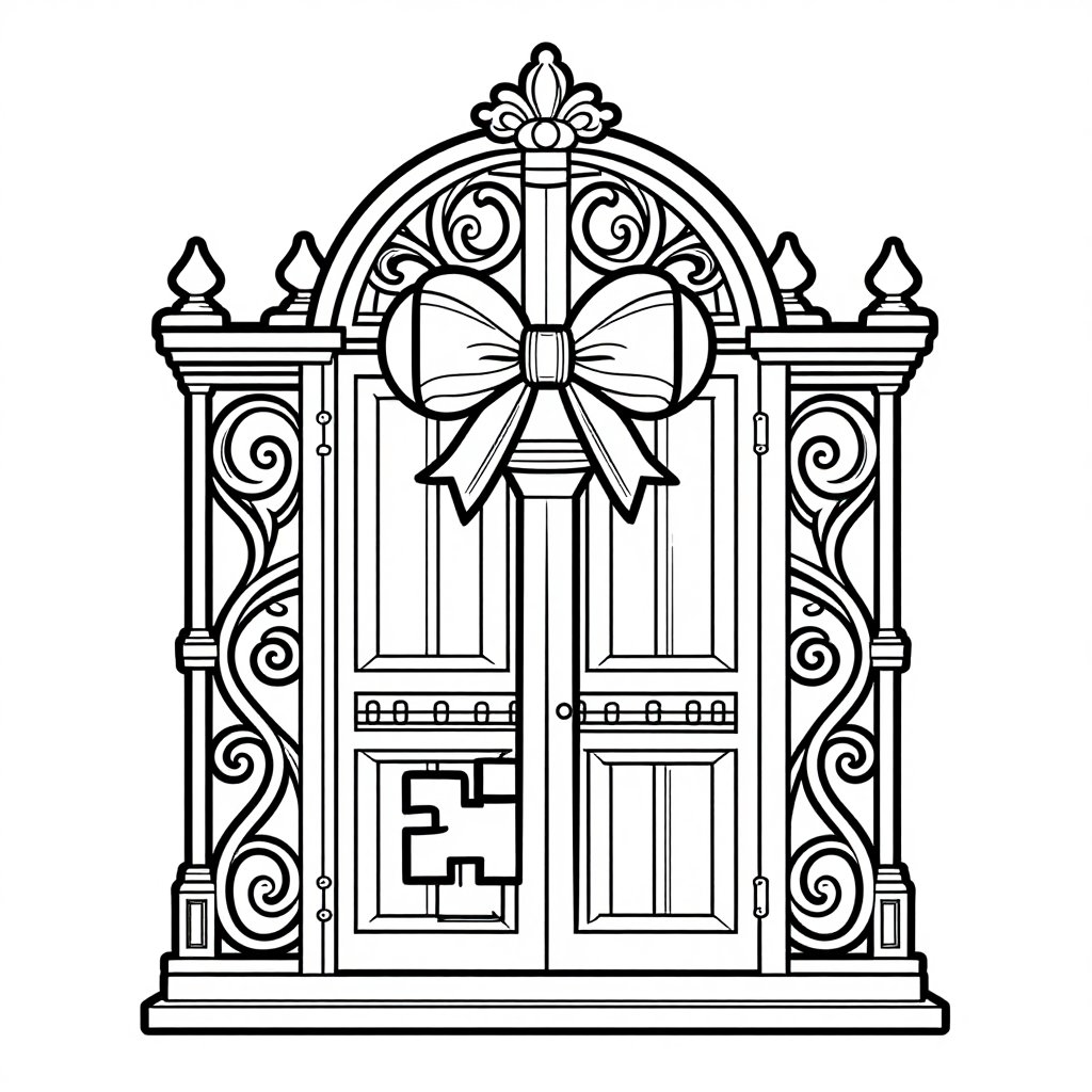 Key Cluster - free printable coloring page