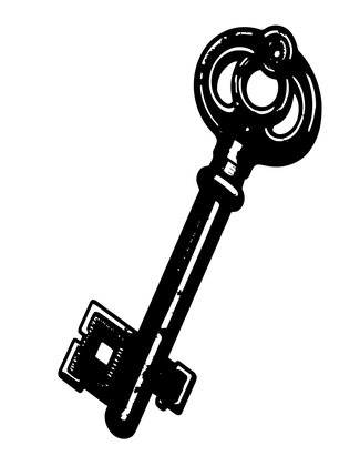 Rusty Old Key - Free printable coloring page
