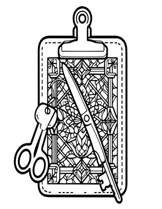 Chatelaine Key - Free printable coloring page