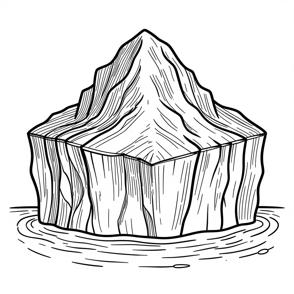 Polar Bear on Ice - free printable coloring page