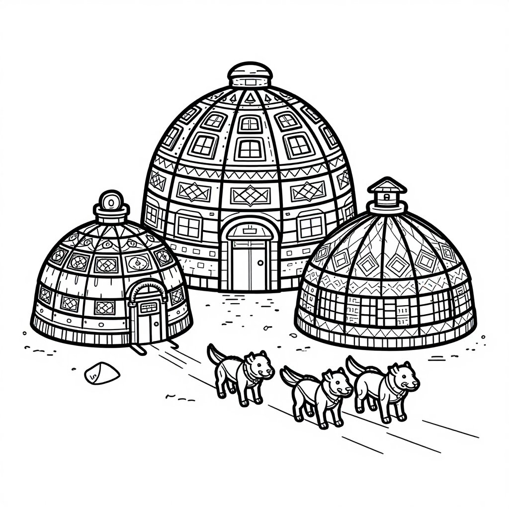 Iceberg - free printable coloring page