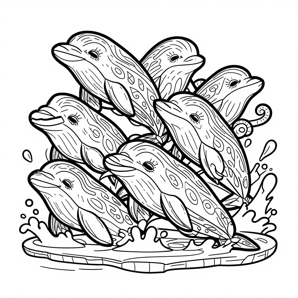 Walrus Colony - free printable coloring page