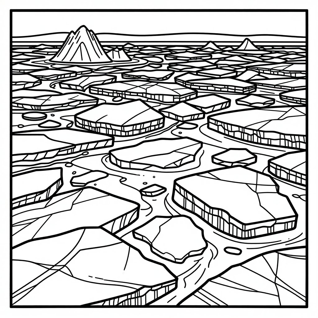 Arctic Village - free printable coloring page