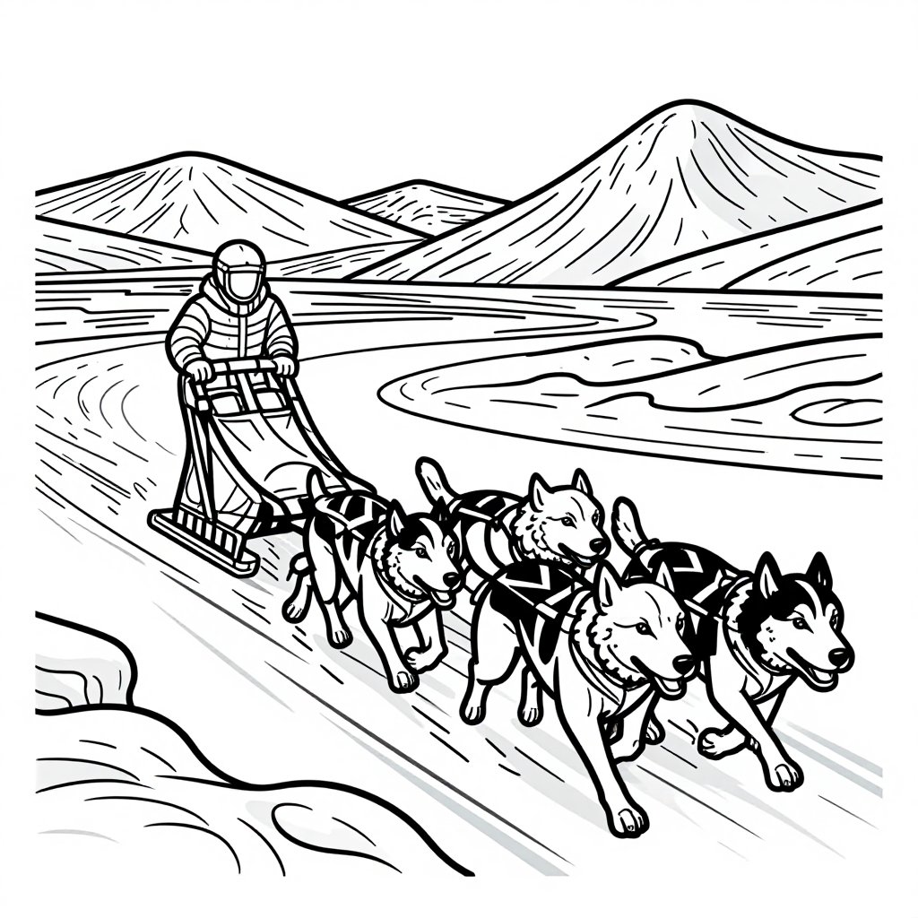 Glacier - free printable coloring page