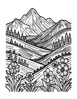 Arctic Tundra Spring - Free printable coloring page