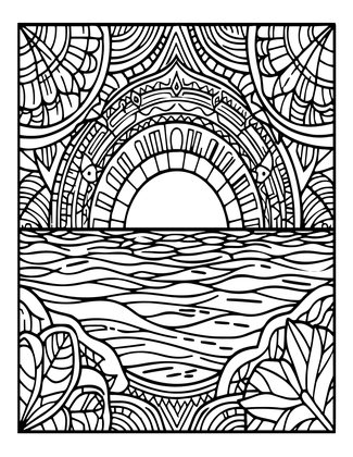 Midnight Sun - Free printable coloring page