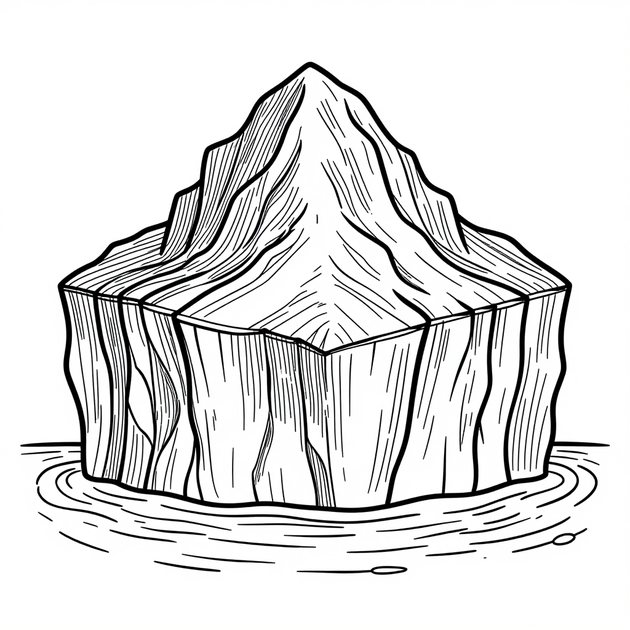 Polar Bear on Ice - Free printable coloring page