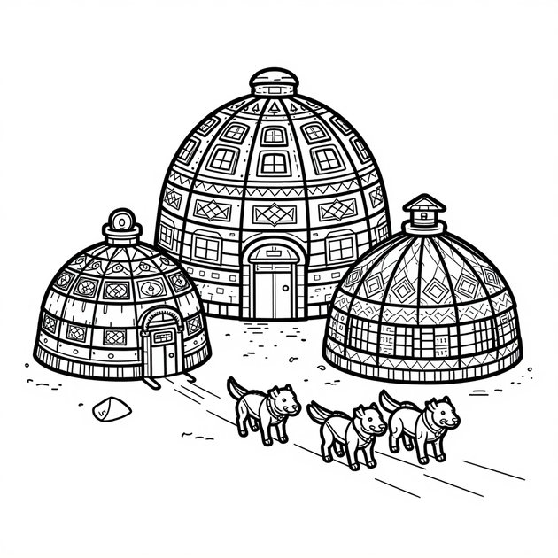 Iceberg - Free printable coloring page