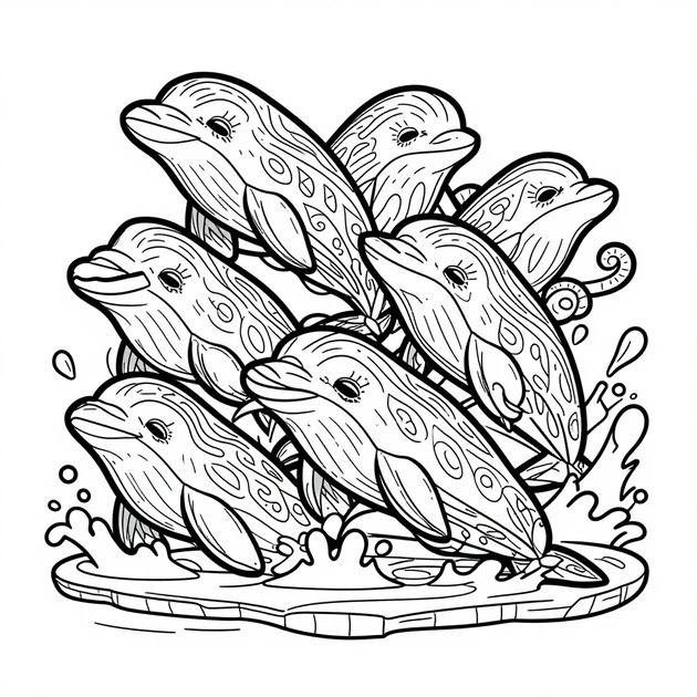 Walrus Colony - Free printable coloring page