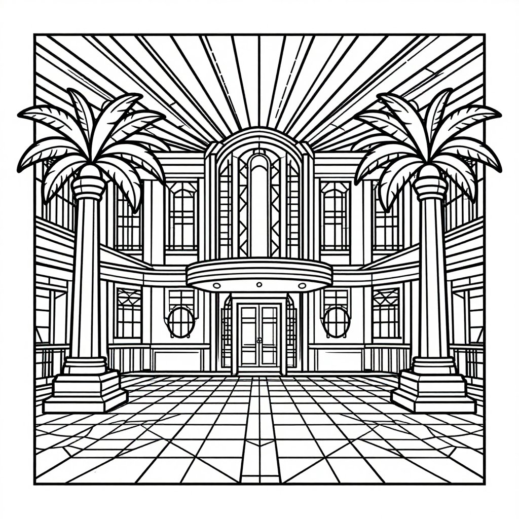 Skyscraper - free printable coloring page
