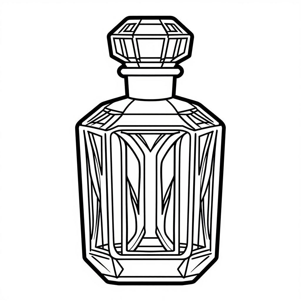 Geometric Rose - free printable coloring page