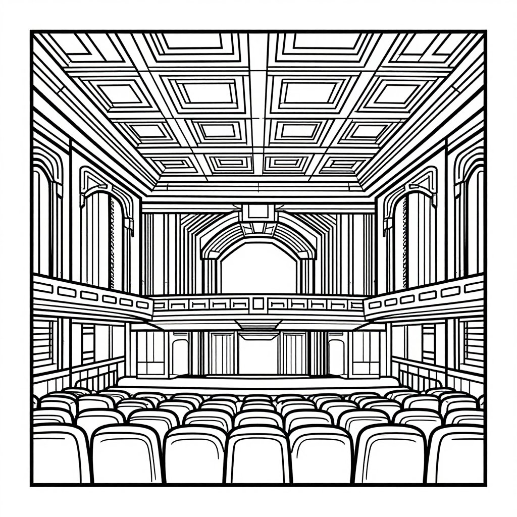 Radio Cabinet - free printable coloring page