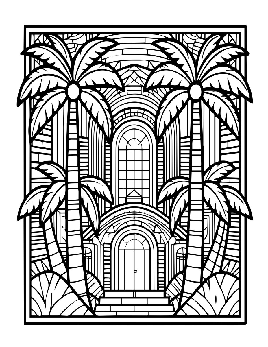 Travel Poster - free printable coloring page