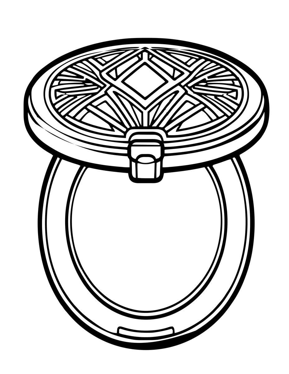 Compact Mirror - free printable coloring page