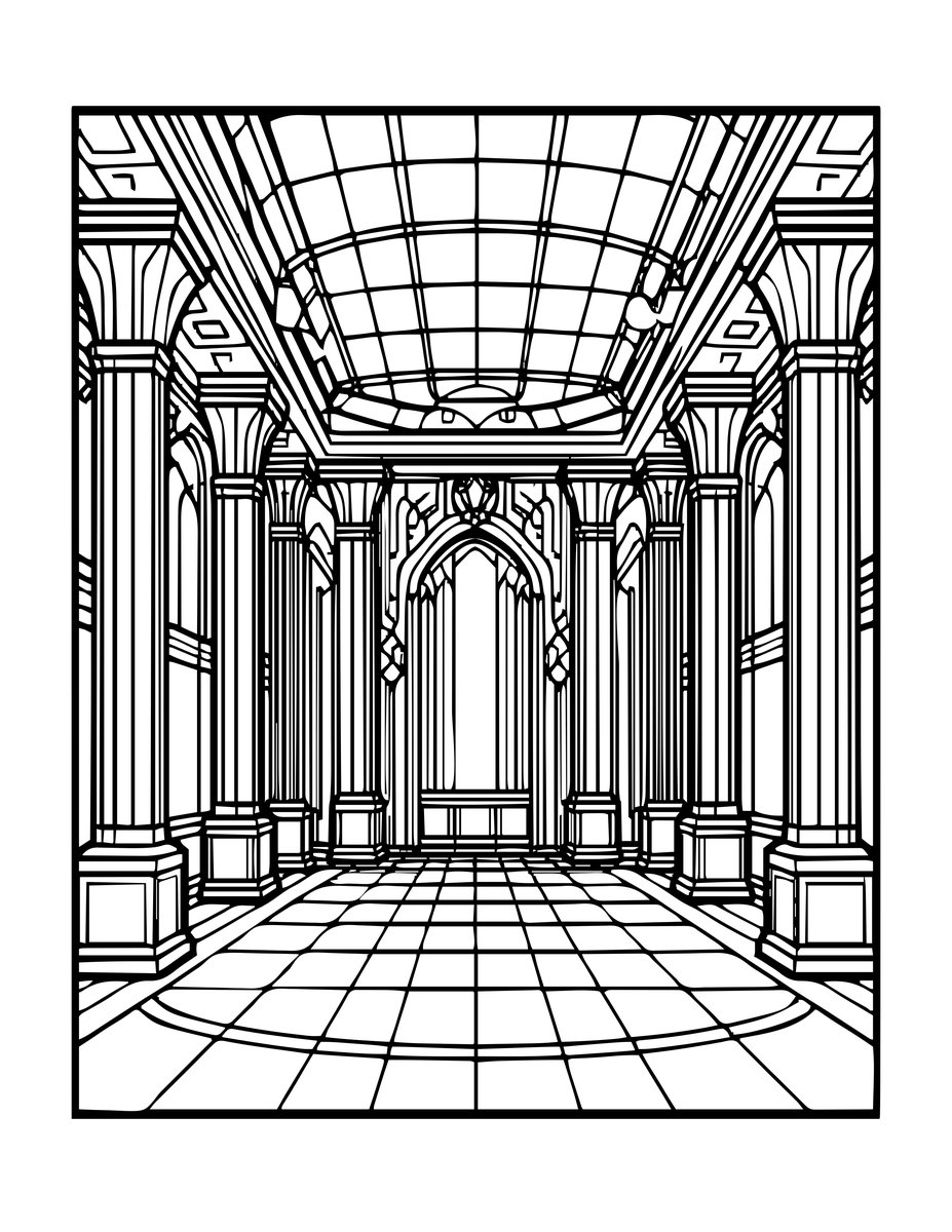 Ballroom - free printable coloring page