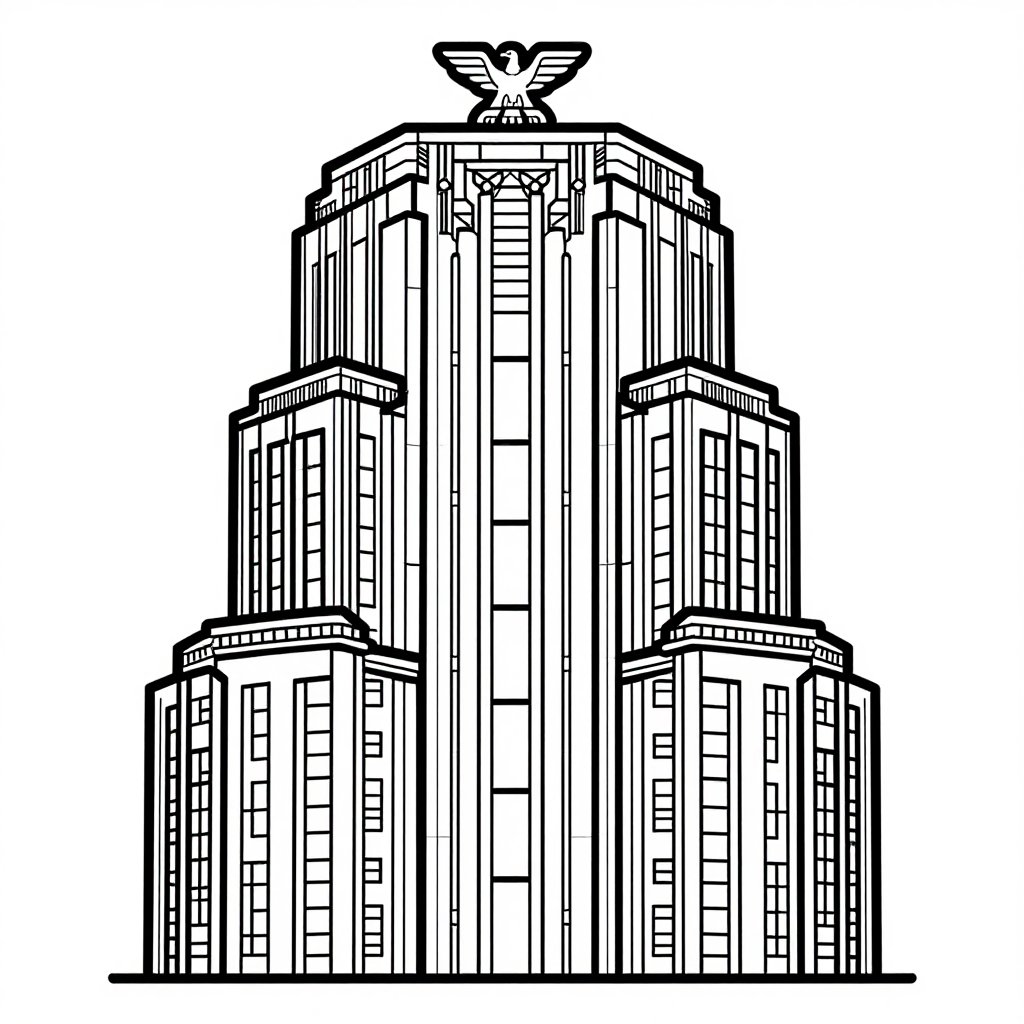 Fan Pattern - free printable coloring page