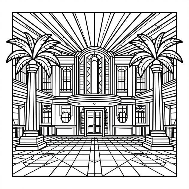 Skyscraper - Free printable coloring page