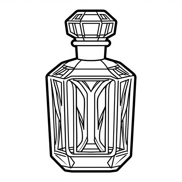 Geometric Rose - Free printable coloring page