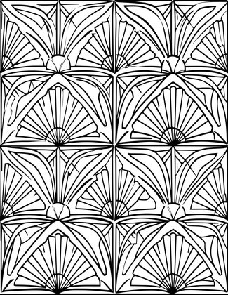 Keystone Pattern - Free printable coloring page